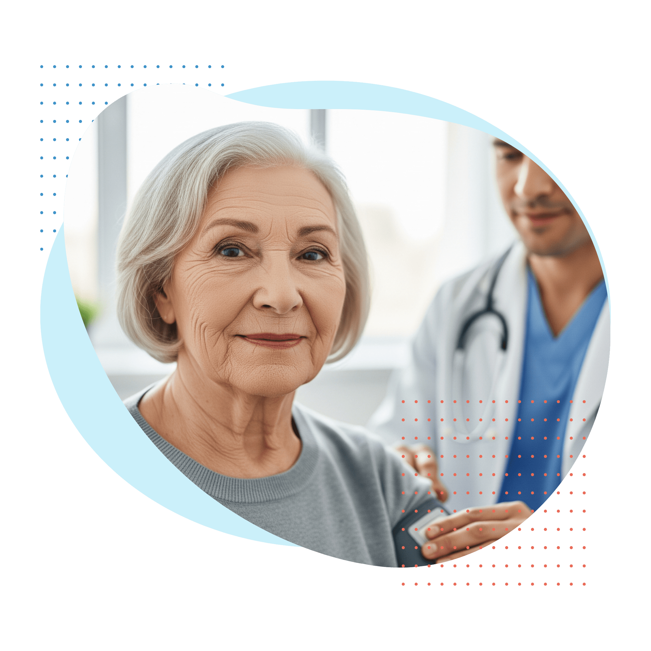 An older woman meeting with her physician