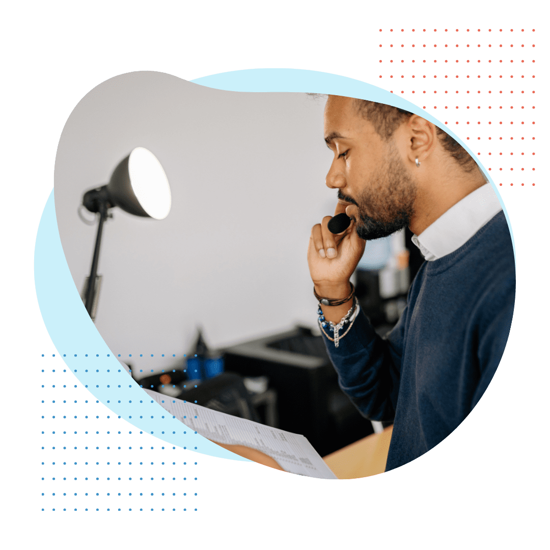 Man speaking on the phone