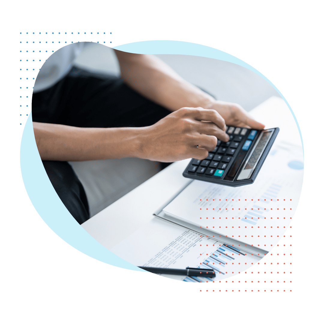 A person doing calculations